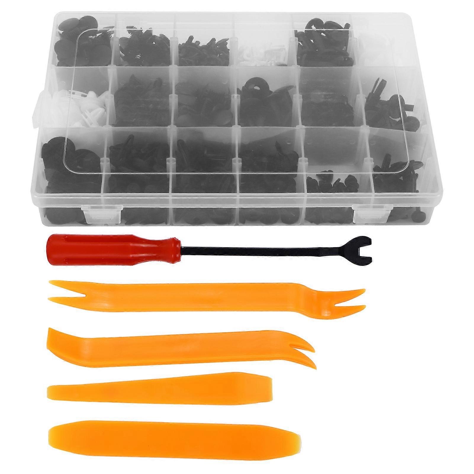 Auto Fastener Replacement Kit, Universal Car Retainer Clips For Panel Trim Fastener Assortment, 415Pcs Multi-Sized Plastic Push Pins Durable Nylon
