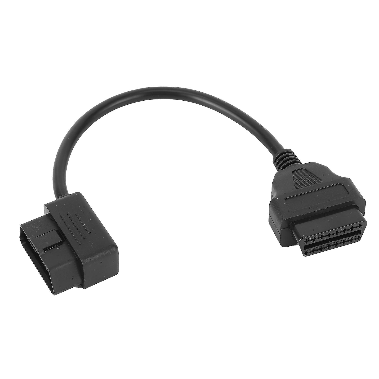 VOBOR 16PIN to 16PIN OBD2 Extension Cable Elbow Adapter Automoblile Diagnostic Tool 0.3m/1ft Connector Cord