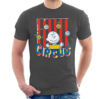 Peanuts Circus Juggling Charlie Brown Men's T-Shirt