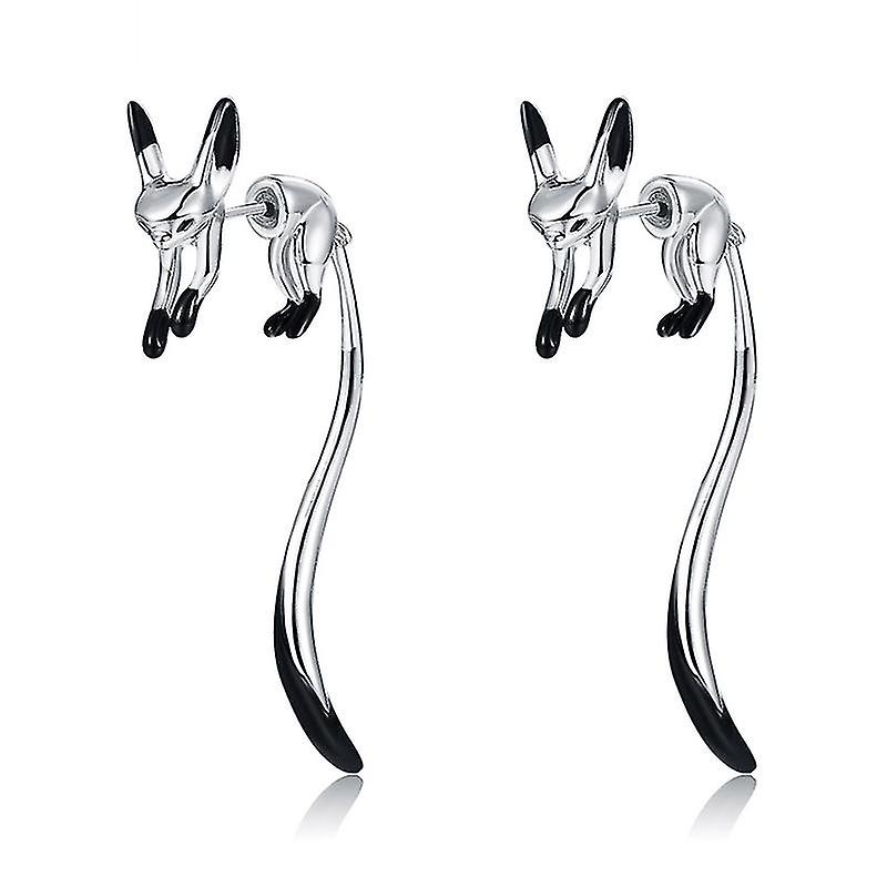 Bella Fox Stud Orecchini Gioielli Lunga Coda Nappe Orecchini Per Donna Ragazza