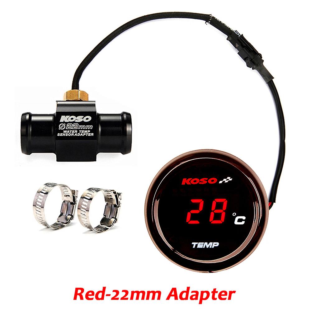 2 Color KOSO Round Water Temp Gauge For Yamaha NMAX TMAX XMAX Digital Motorcycle Water Temp Gauge 0~120 Degree Display~23982