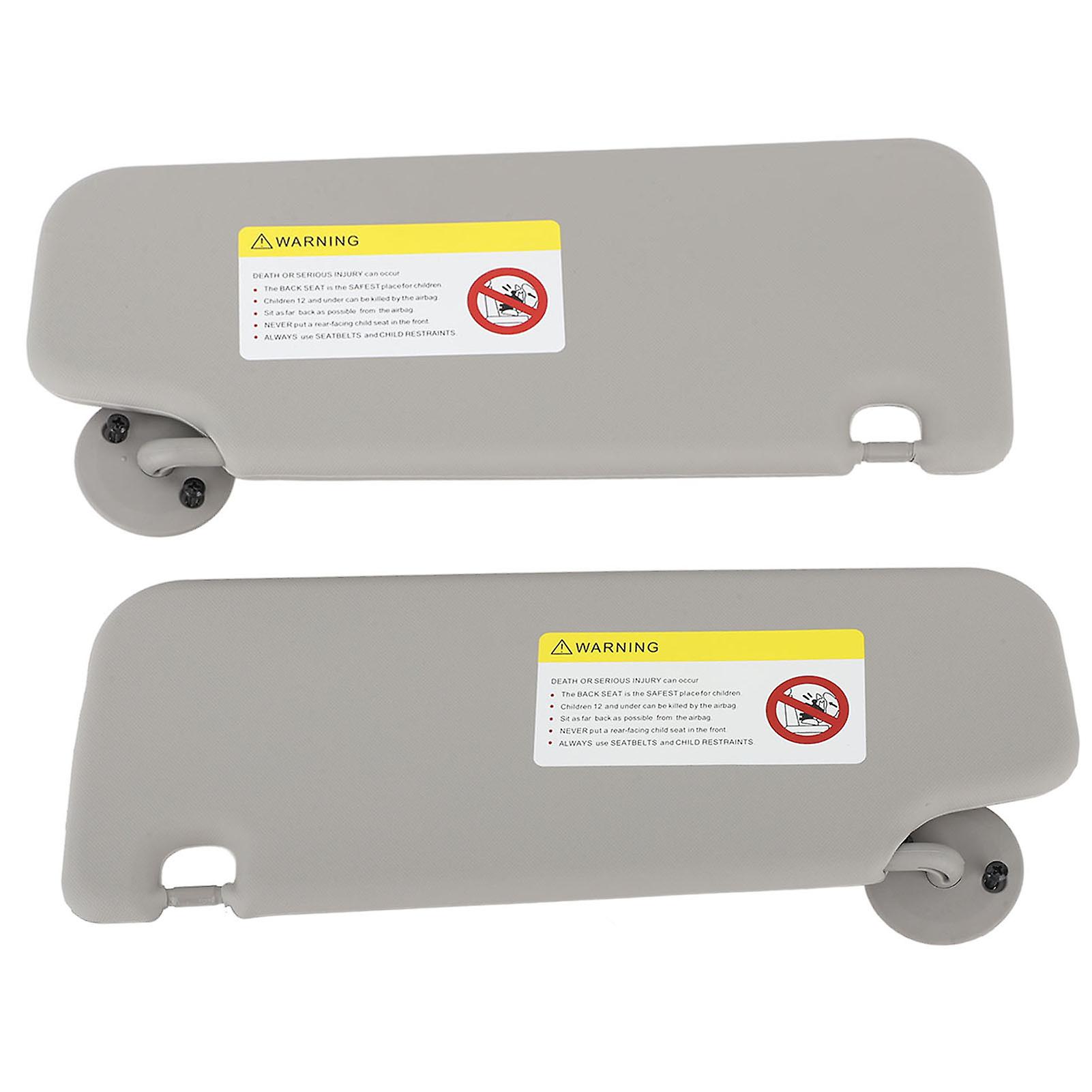 1 Pair Sun Visor Left Right Sun Visor with Mirror Replacement for Sonic Aveo 2012 to 2016 Grey