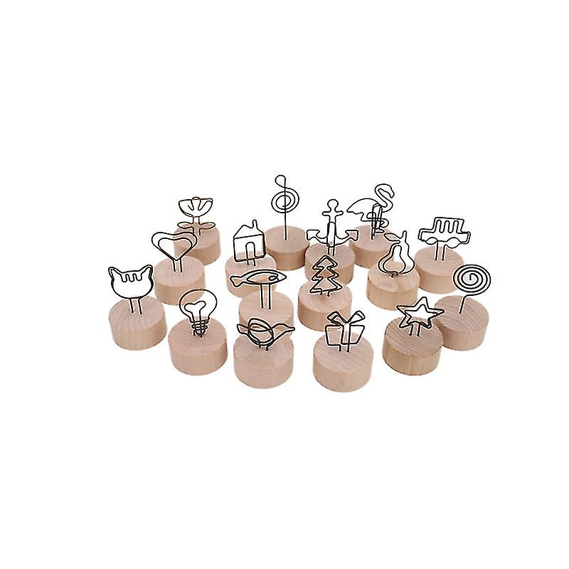 16pcs Wooden Memo Clip