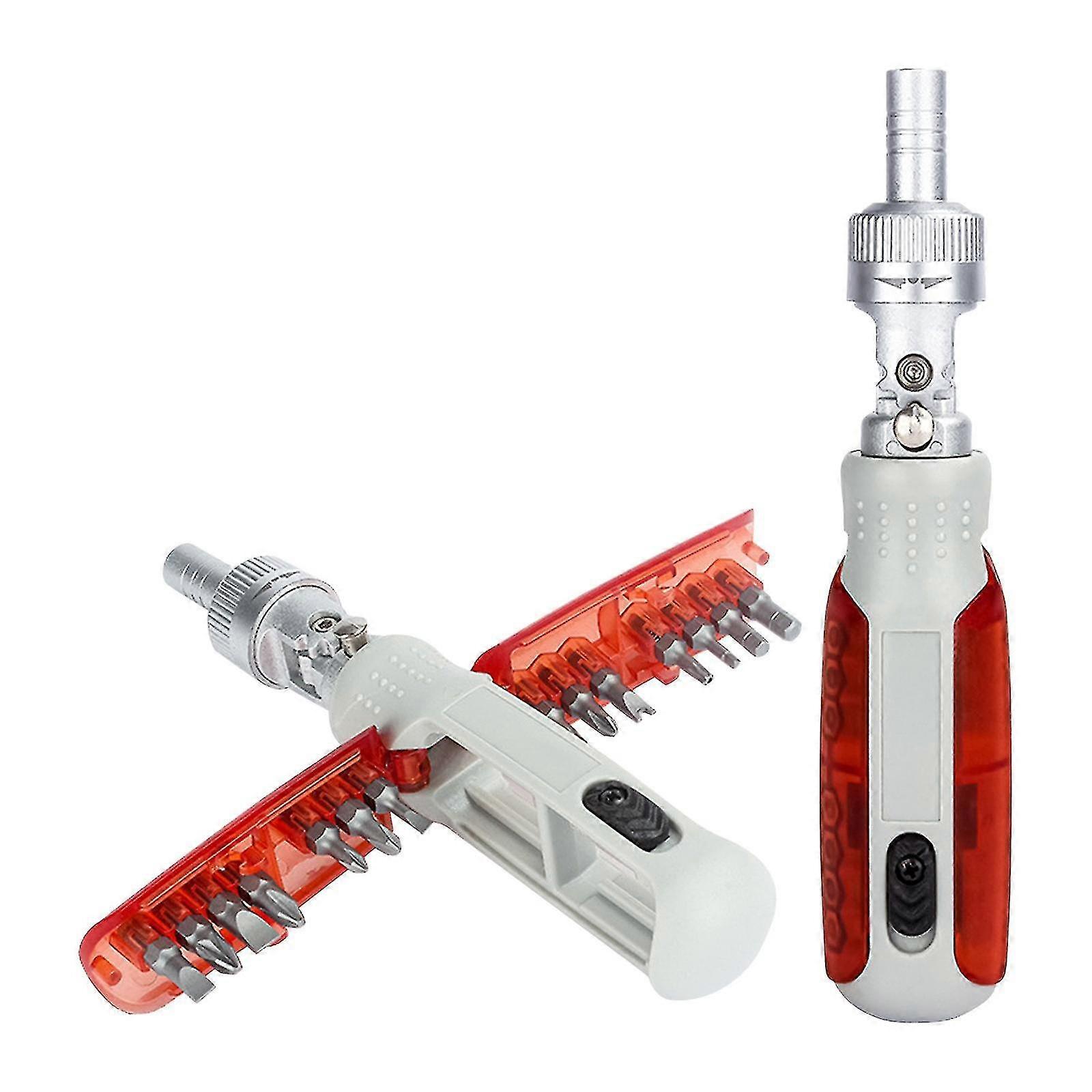 Gereedschapskist Voor Thuis Ratelschroevendraaier Multi-Angle Universele Multifunctionele Combinatie 14 In 1 Set (Bestuurbaar)