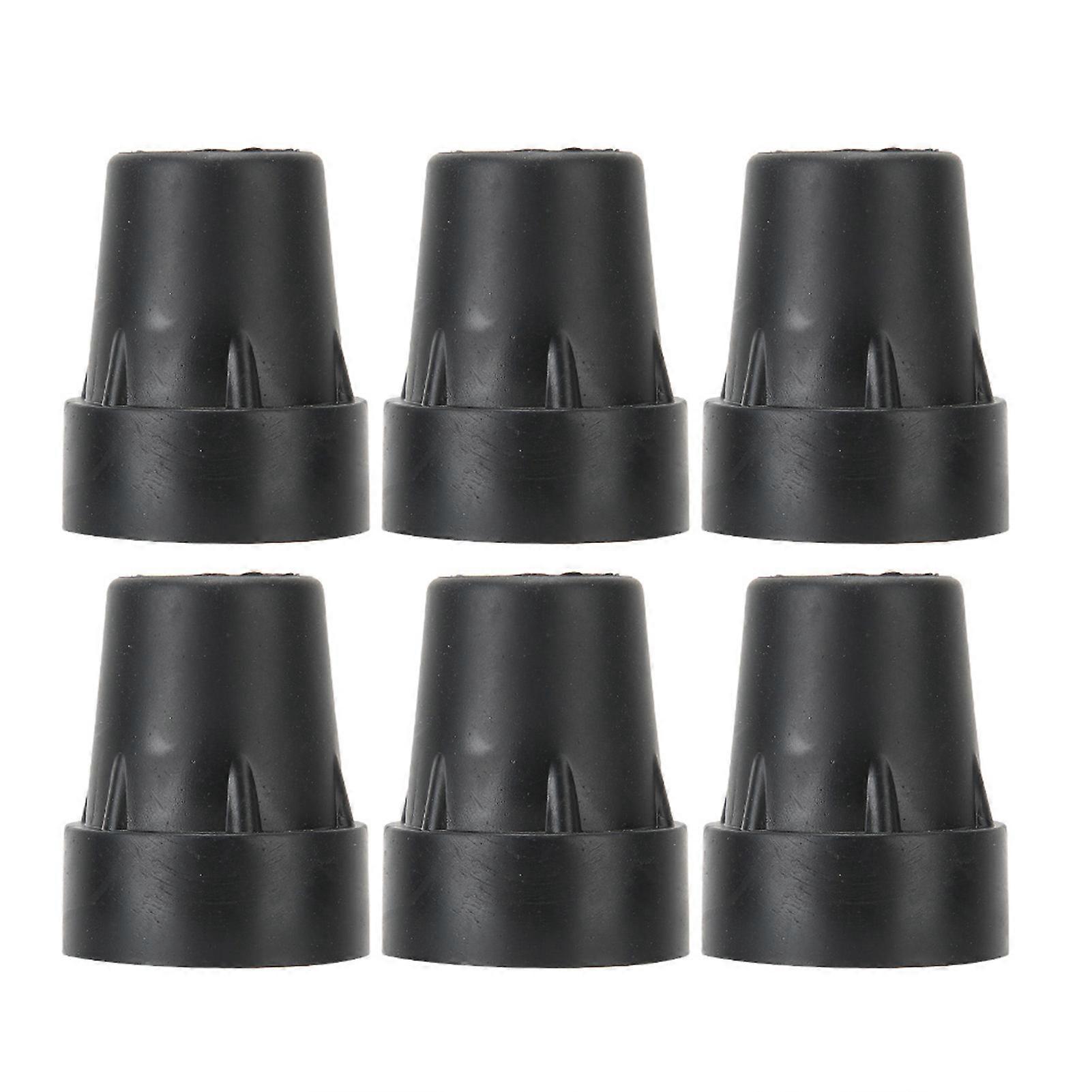 6pcs Walking Stick Bottom Pads Antislip Walking Canes End Cover Tip Accessory