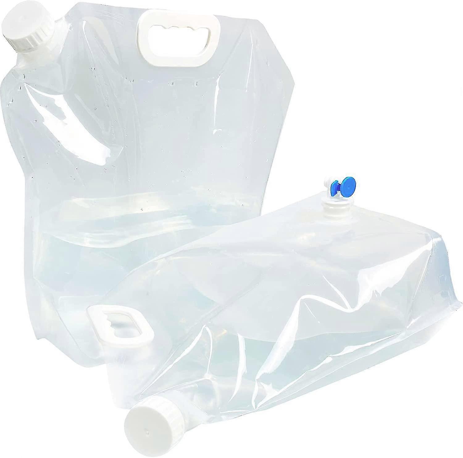 Wasserkanister Faltbar, 2 Stck 10l Wassertank Faltbar Mit Zapfhahn, Tragbar Trinkwasser Faltkanister Wasserbehlter Bpa Frei Fr Camping Wanderungen, Pi