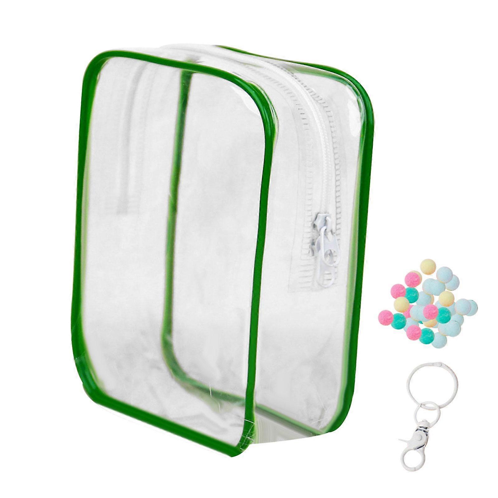 Mini Figure Storage Case Dustproof Figure Display Bag for 5.91'' Anime Dolls green with buckle
