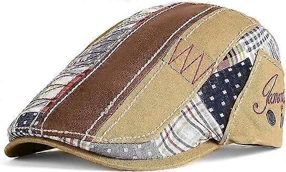 Men's Beret Summer Drawstring Hat Breathable Newsboy Flat Cap Multicolor Men's Cap Daily Life Access
