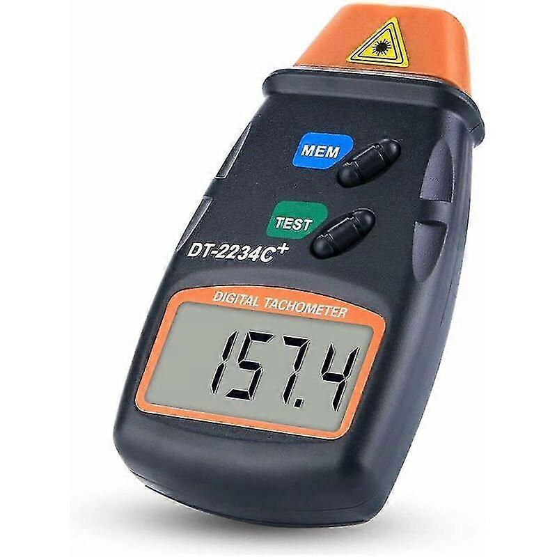 Digital Tachometer, Non-Contact Tachometer, LCD Digital Tachometer, 2.5RPM-99.999RPM Tachometer Range, with 3 Reflective Strips and Blue Cloth Bag