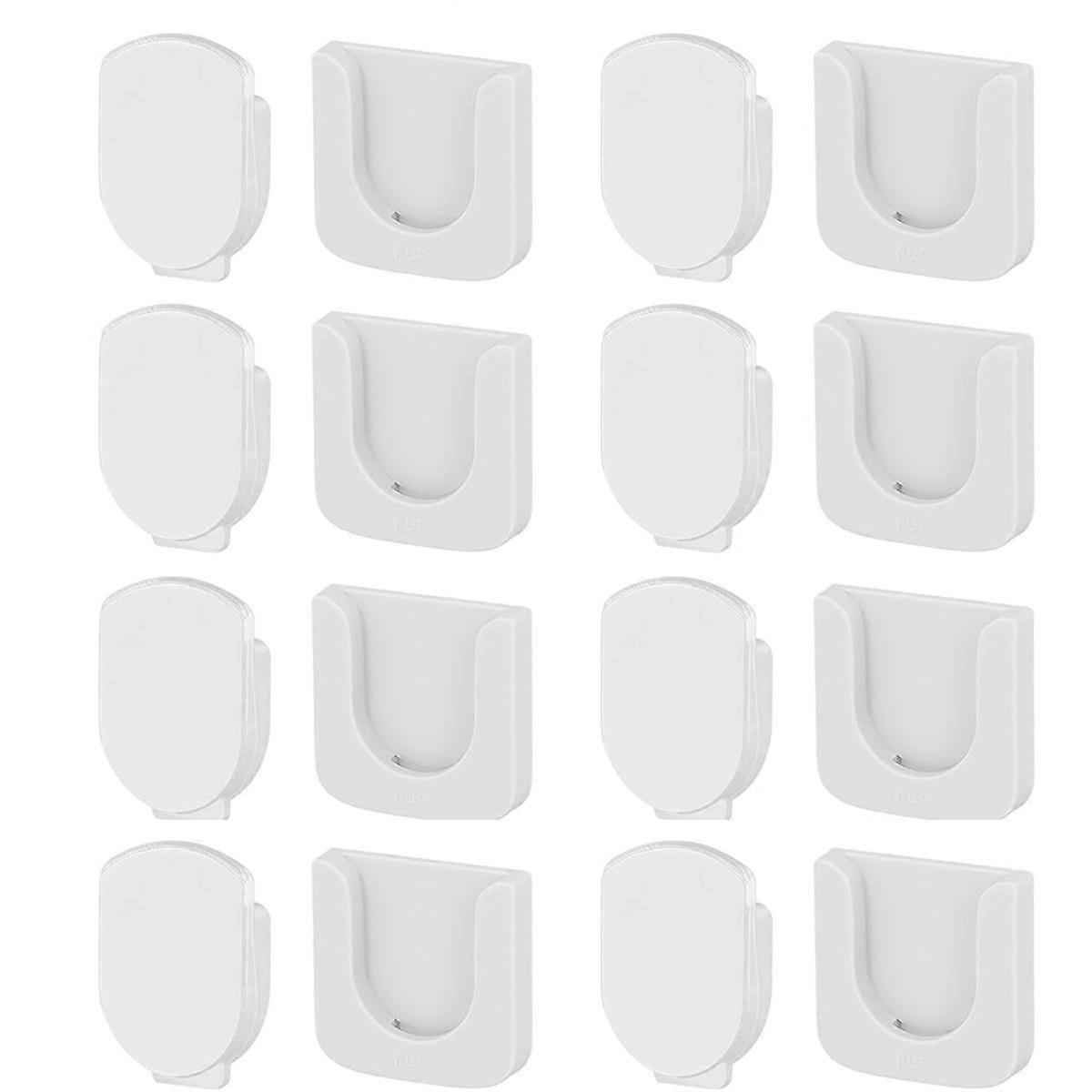 8 Pcs Magnétique Télécommande Titulaire, Auto-Adhésif Blanc Télécommande Titulaire Mural Fente Conception Télécommande Support