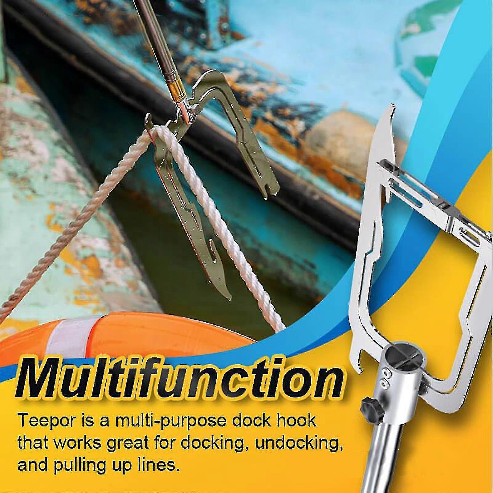 Long-distance Threaded Ship Hook Multifunctional Dock Hook Telescopic Threader Hk
