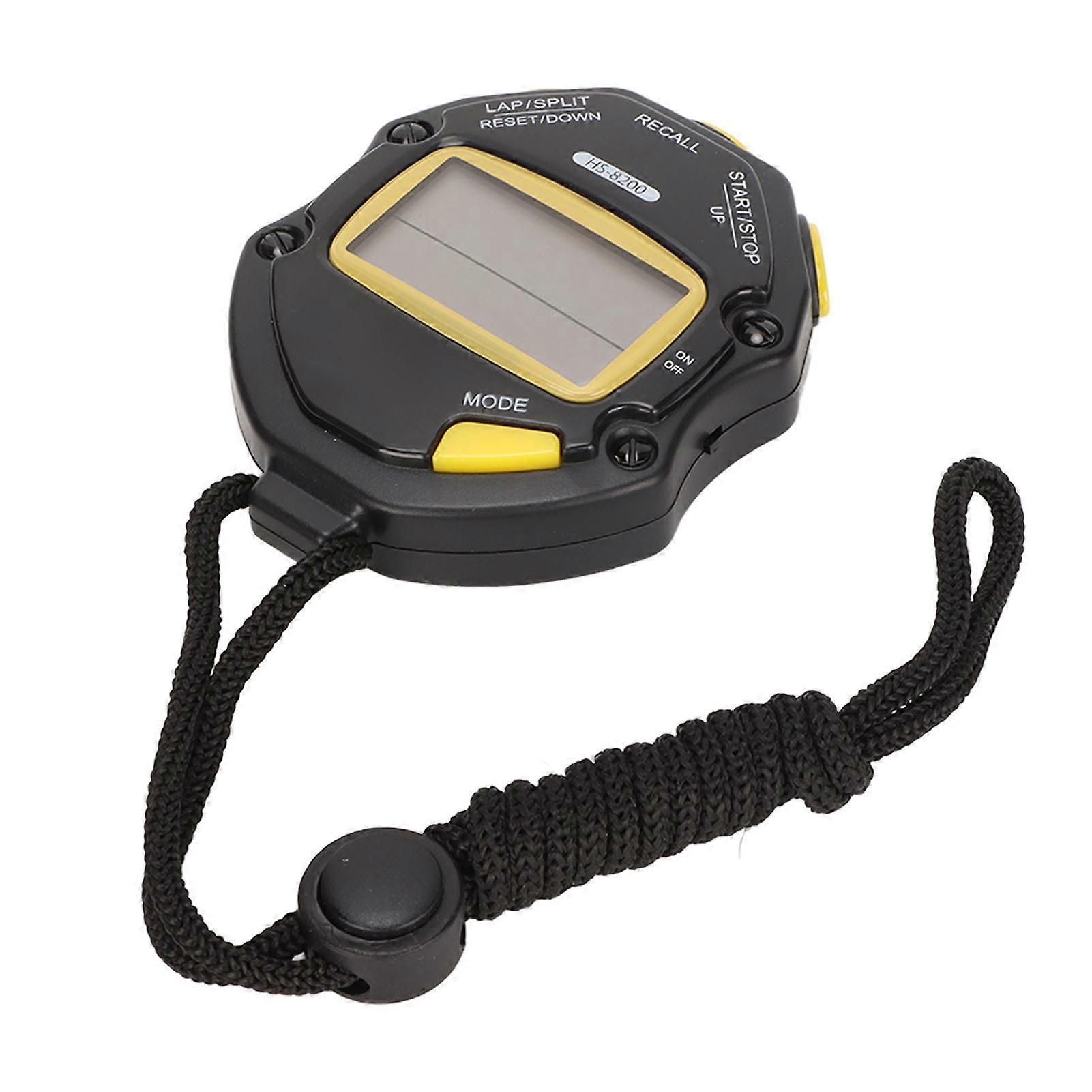 Electronic Stopwatch 2 Line Display 20 Lap Memory Digital Sports Stopwatch with Countdown Timer Clock and Alarm Function
