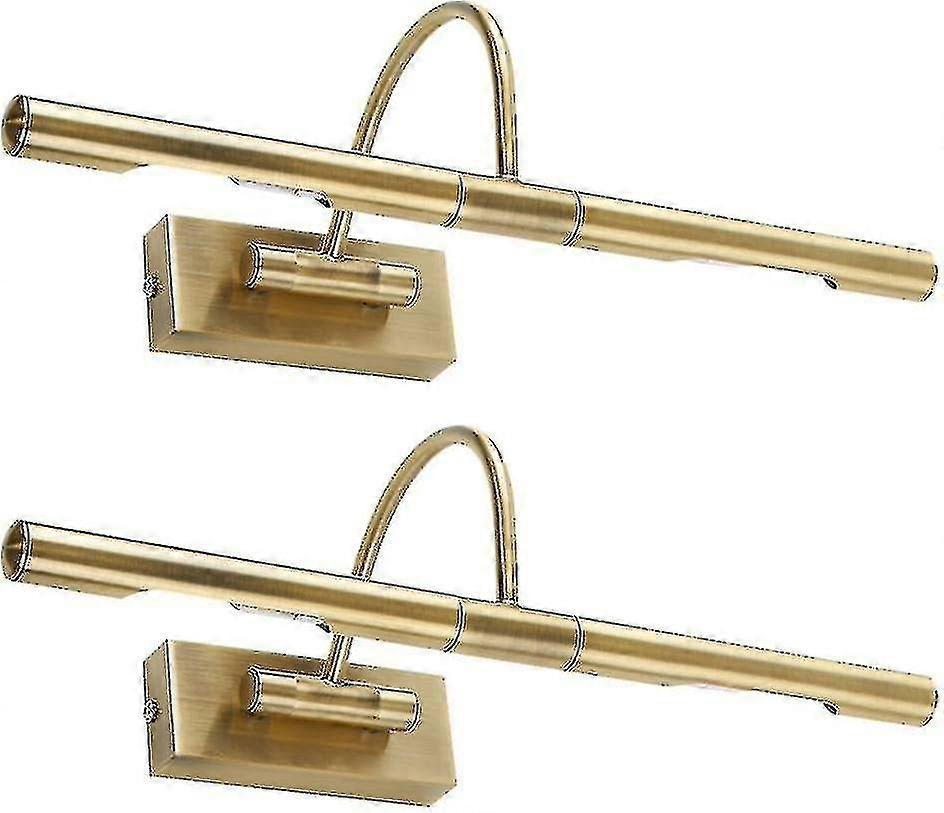 ペア - モダンな調整可能なアンティーク真鍮ツインピクチャーウォールライト