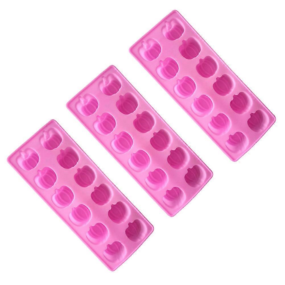 3pcs 12-grid Pumpkin Molds DIY Ice Cube Trays for Halloween