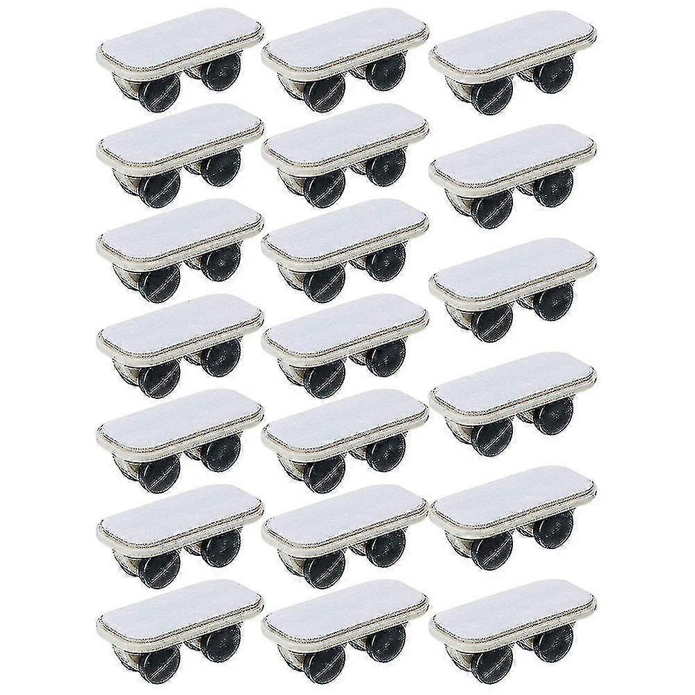 20 Pieces Self Adhesive Wheels Caster Cart On Wheels Boxes Caster Small Caster Paste Plastic Wheel