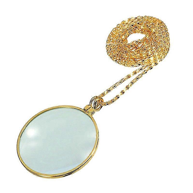 Lente D'ingrandimento Collana,Lente D'ingrandimento Decorativa,Decorazione Leggendo Lente Di Ingrandimento,Lente D'ingrandimento Appesa,per Leggere Libri,Giornali,Lavoro O Viaggi,Argentato - 2