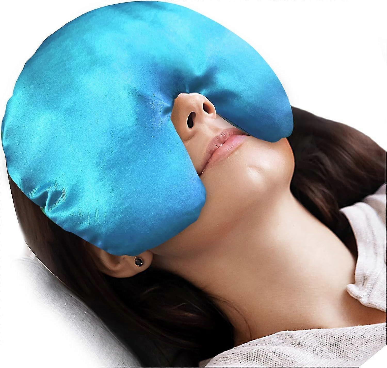 Sinus Mask, Warm Cold Compress Eye Mask for Dry Eyes, Weighted Eye Pillow Microwavable Face Heating