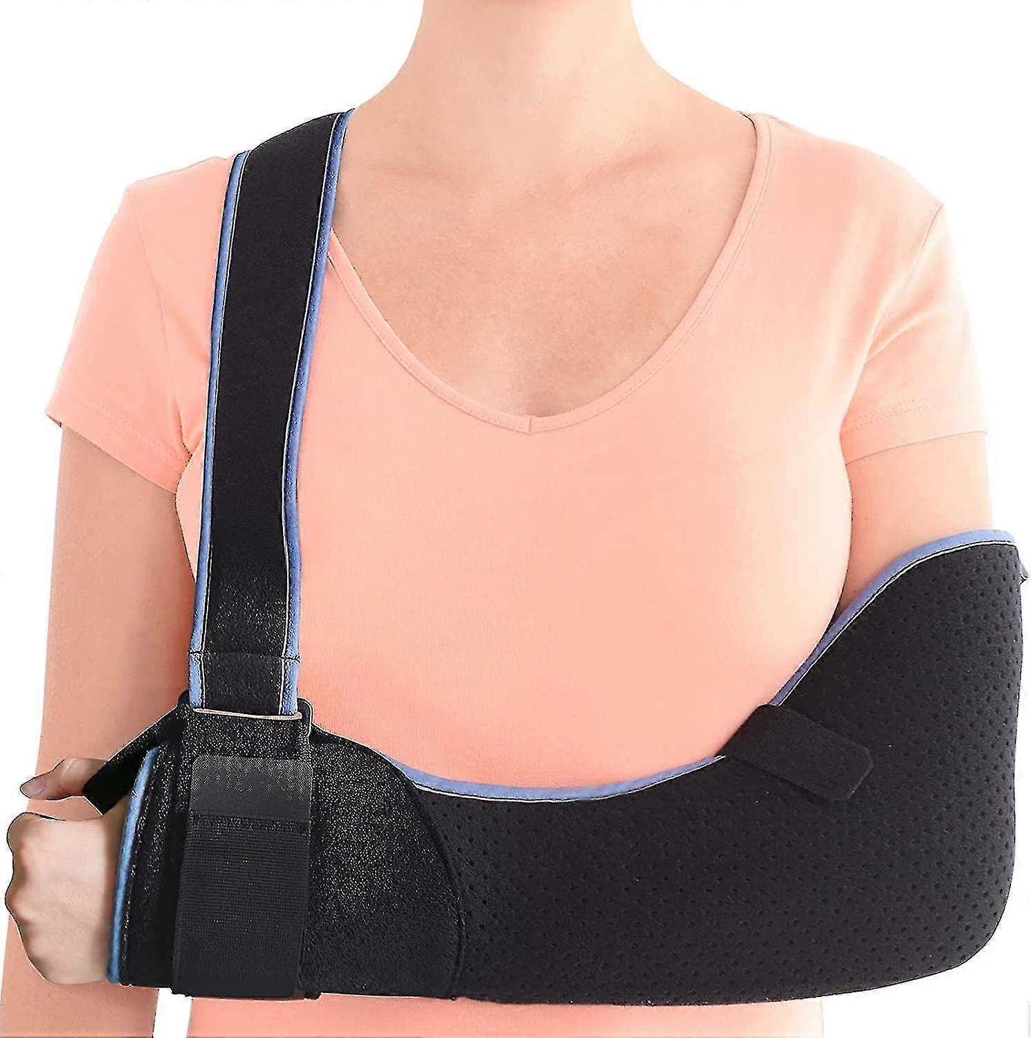 Arm Sling Shoulder Immobilizer - Rotator Cuff Support Bracket - Comfortable Medical Sling For Shoulder Injuries, Left And Right Arms, Men And Women Fo