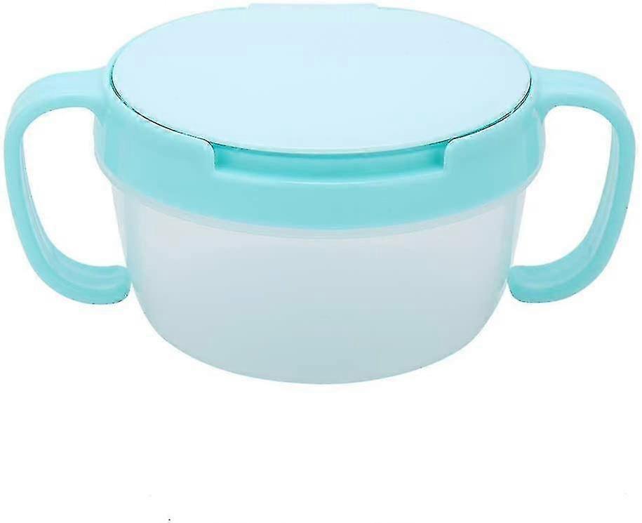 Baby Feeding Bowl Spill Proof Snack Container Bpa Free Double Handle Lunch Container Green (1pcs)