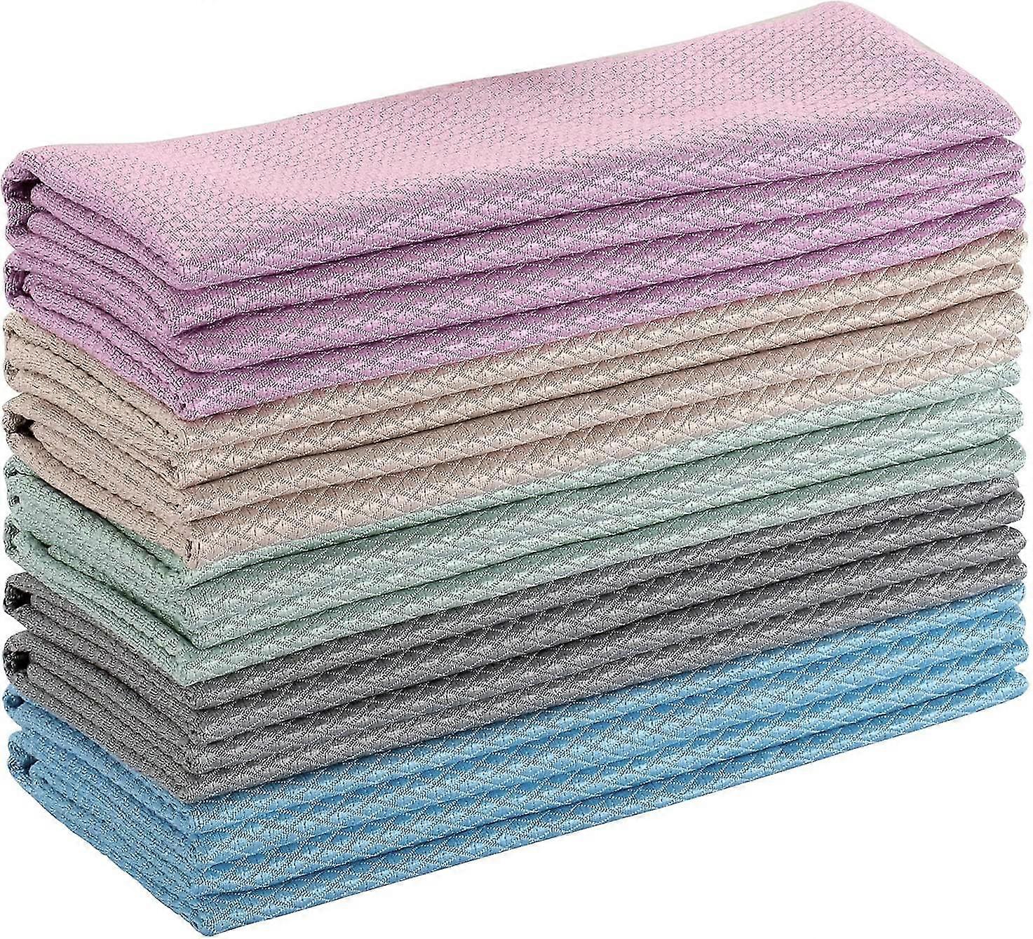 10 Pcs Fish Scale Microfiber Cloths Polishing Cloth Lint Free Absorbent Microfiber Cloth 30cm X 40cm (random Color)