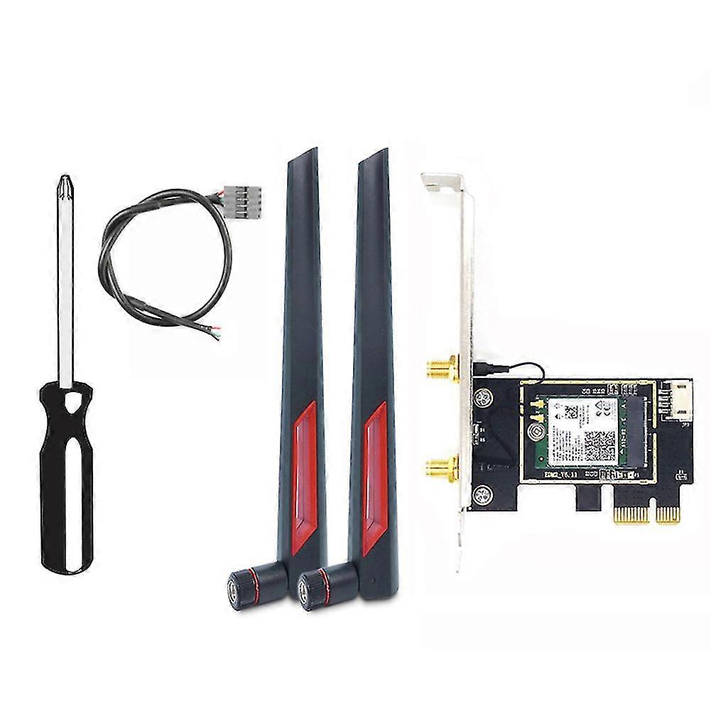 Wifi 7 Be200 Pcie Wireless Wifi Card + 10db Antenne Bt5.4 Tri Band 2.4G / 5G / 6GHz Wireless Be200 Networ