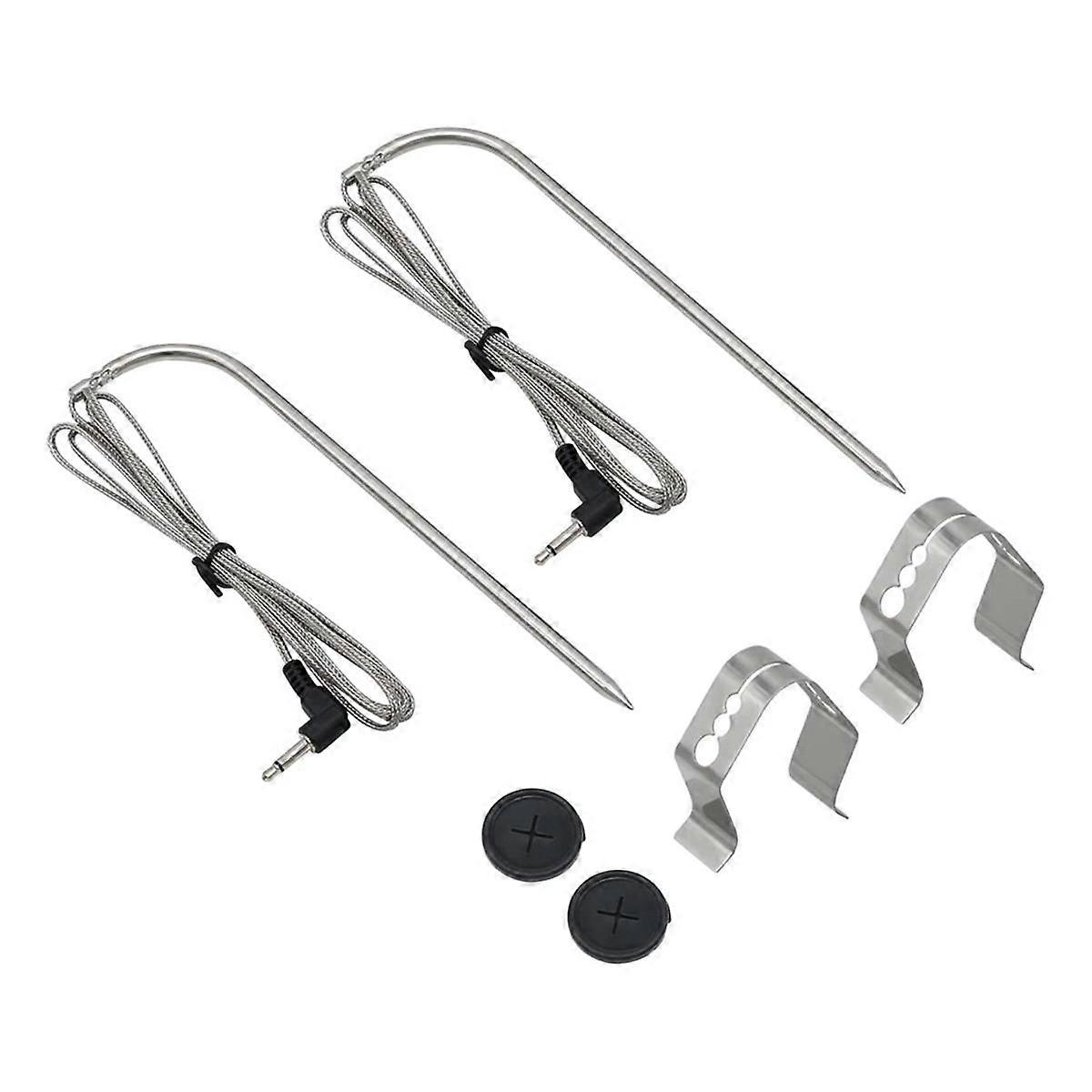 Meat Probe for Pellet with Digital Control Meat Probe Capability,Temperature Probes with Probe Clips Grommet