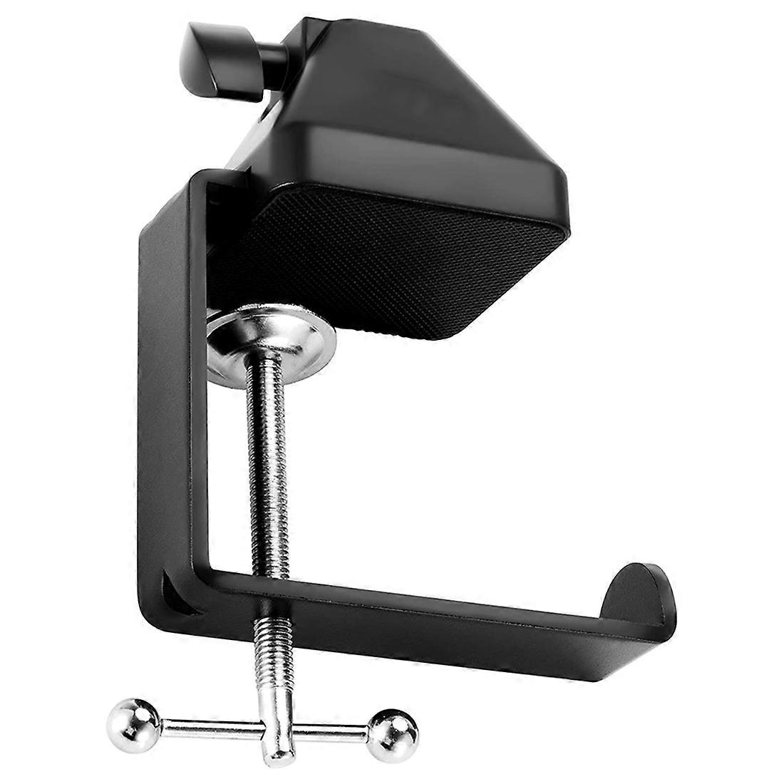 Heavy-Duty Table Mount Clamp, C Mounting Clamp Holder with Headset Hook Hanger for Microphone Suspe