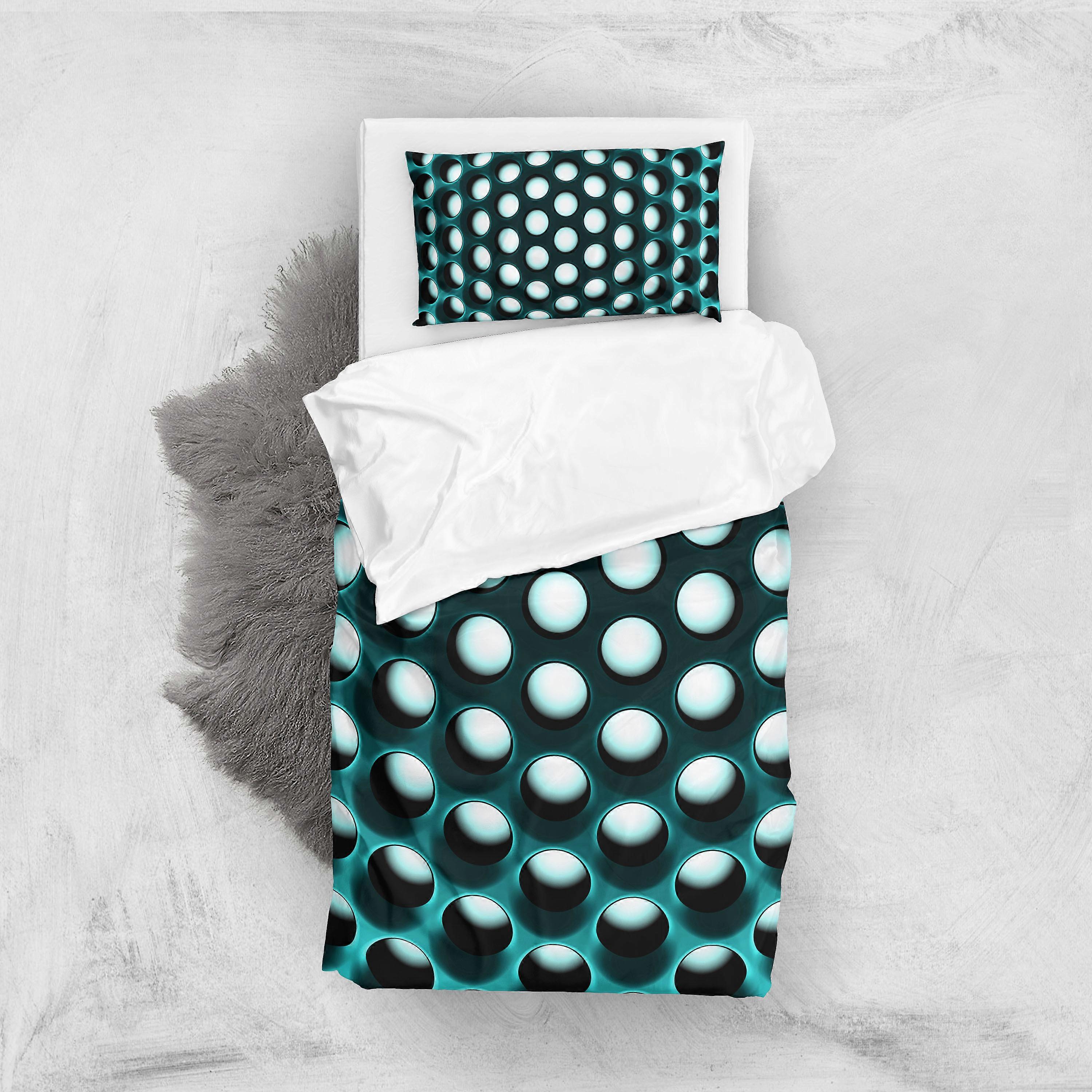 g1751 2/3pcs Soft and Comfortable Geometric Quilt Cover Set for Bedroom and Guest Room - Includes 1 Quilt Cover and 2 Pillowcases - Colorful Design fo