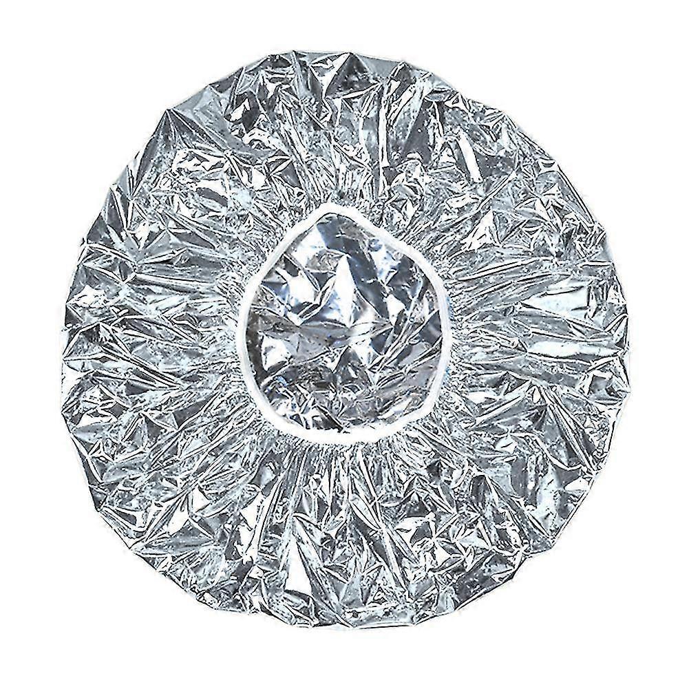 Duschlock värmeisolering Aluminiumfolie hatt Elastisk Badmössa för kvinnor