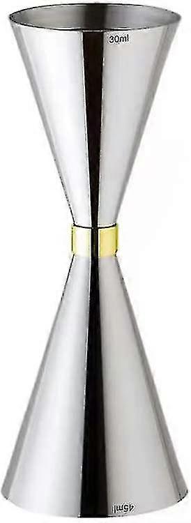 ステンレススチールミキサー、シングル/ダブル測定カップ、内蔵スケールマーキング:(シルバー、30/45 Ml)1個