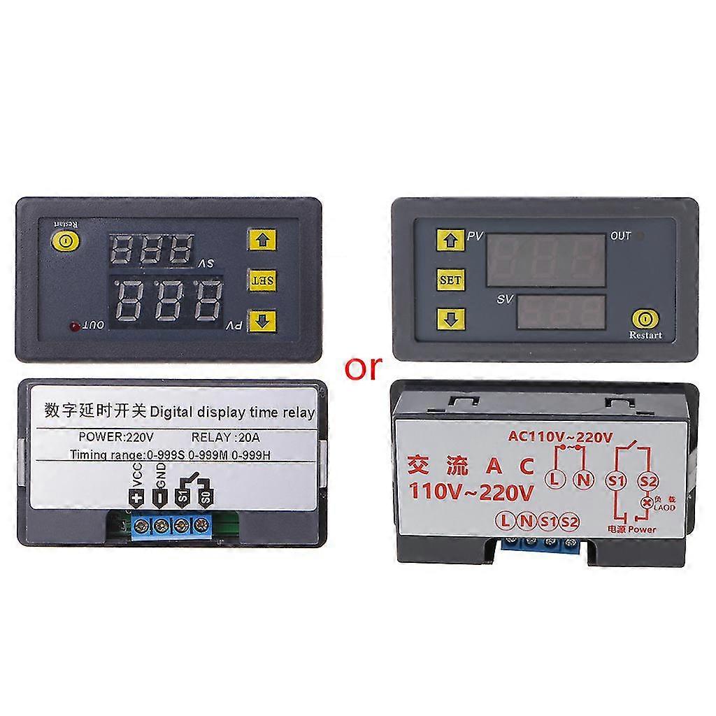 Timer Delay Relay Module Dual Digital Led Display Time Switch 0-999s 0-999m 0-99