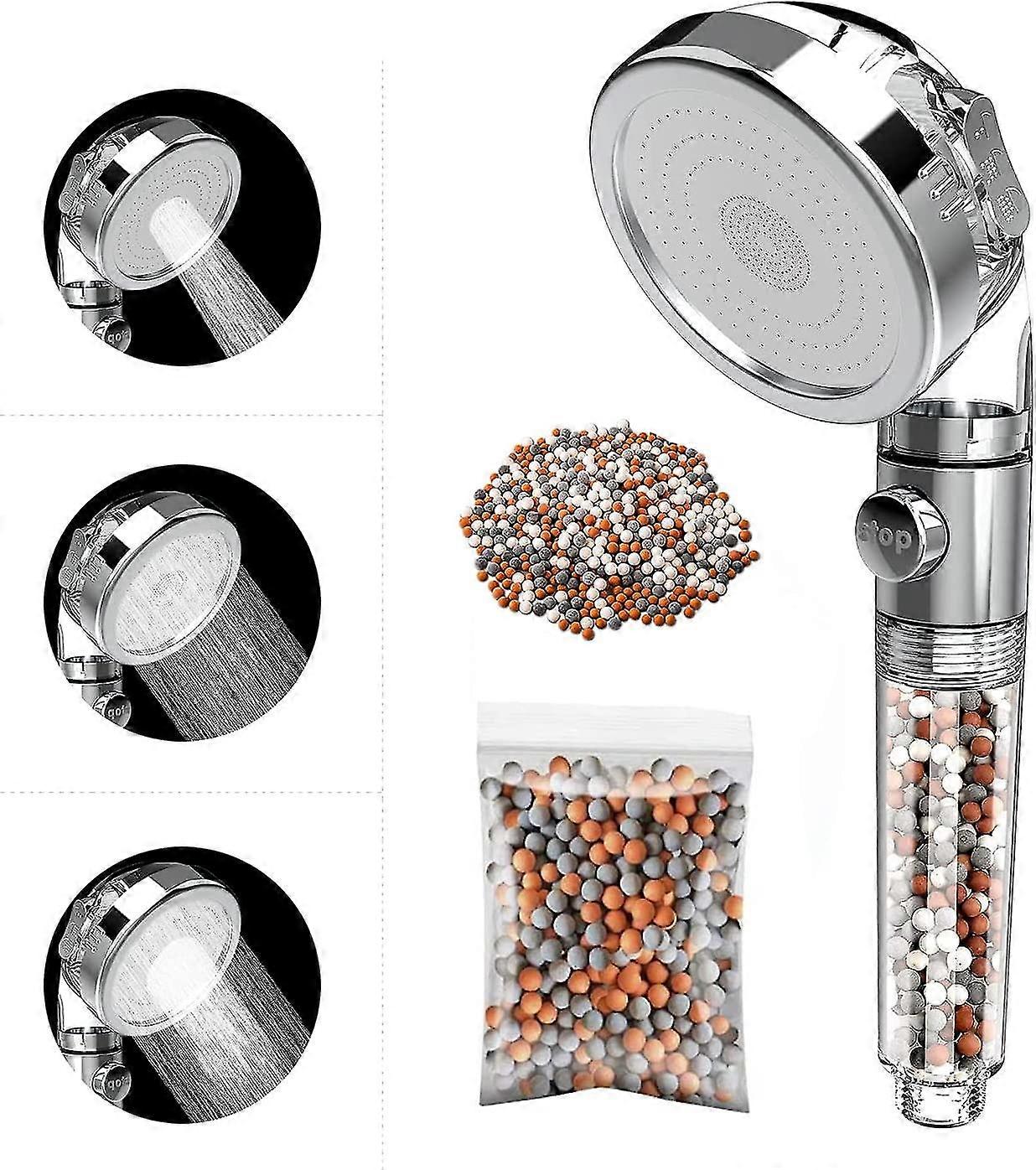 Ionic Shower Head, Acsergery Filter Shower Head, Acsergery 3 Spray Adjustable Handheld Shower High Gift