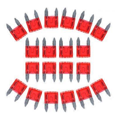 100 PCS Auto Mini Blade Fuse, DC 12V 10A(Red)