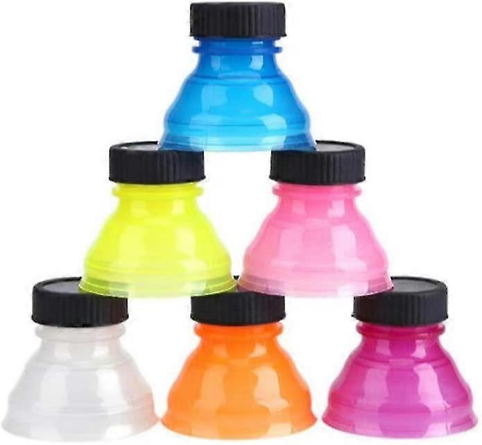 6pcs Reusable Snap On Can Lids Covers Soda Can Bottle Caps Sealing Lid Drink Mixed Color Dustproof Snap