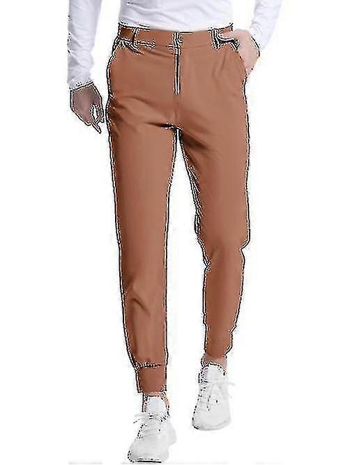 بنطلون رياضي رجالي مطاطي ب 4 وضعيات مع جيوب