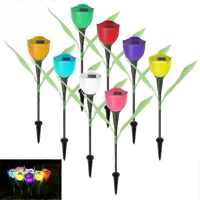 Lilyme Tulip Flower Shape Solar Powered Led Lamp