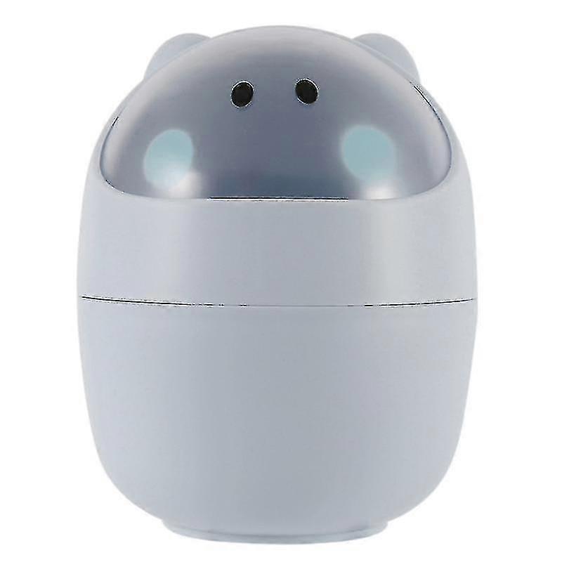 Desktop Garbage Basket Cleaning Barrel Animal Trash Can Blue