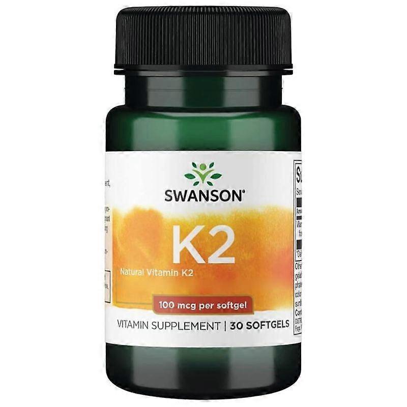 Swanson Vitamin K2 Natural 100mcg Softgels 30