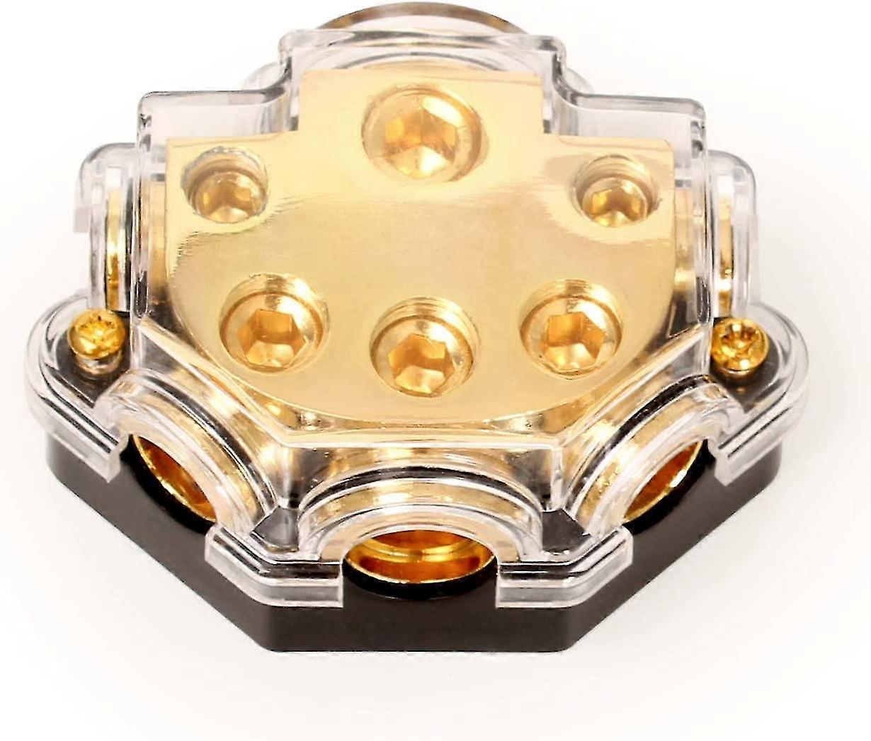 Hardware Amp Copper Audio Power Distribution Block 0 Gauge Awg In 2\\/4\\/8 Gauge Awg 5 Wa