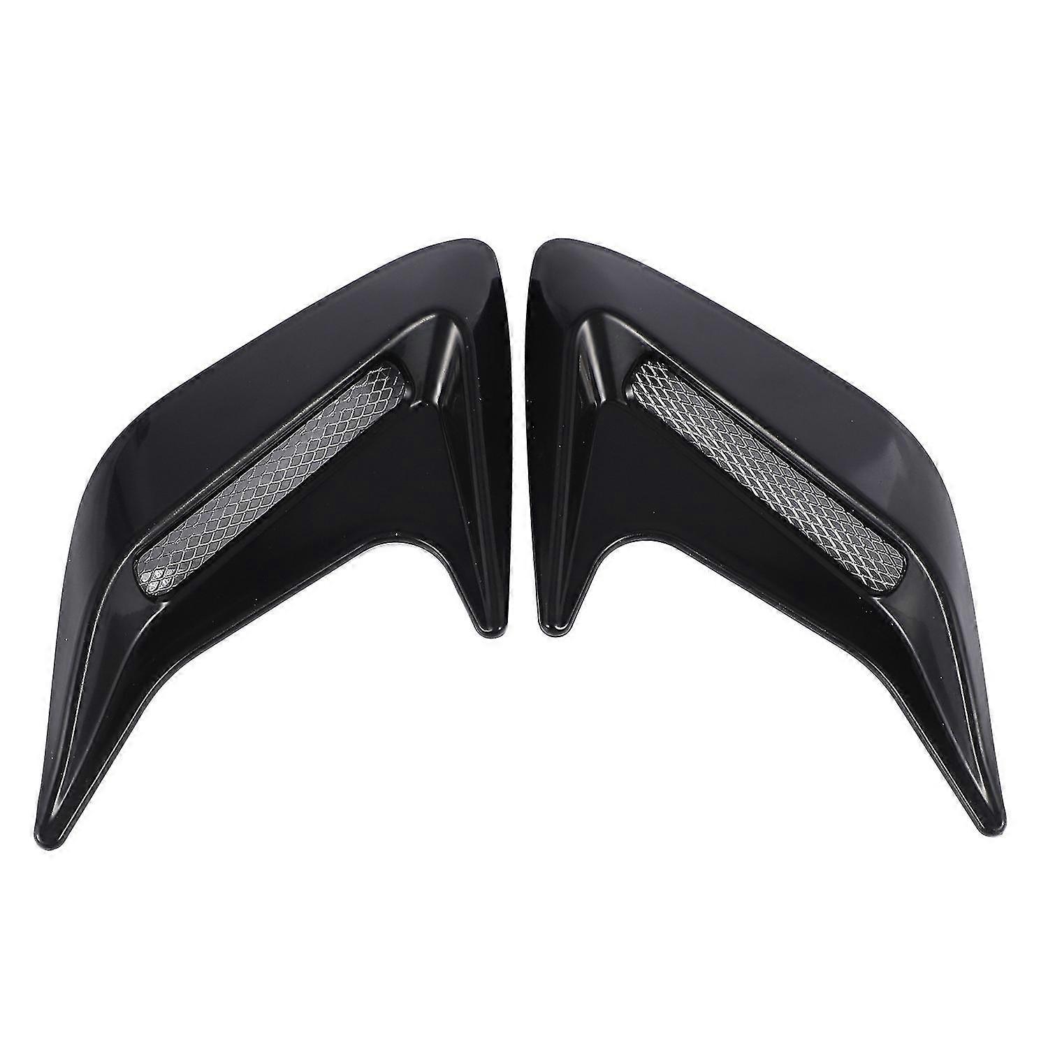 2pcs Car Auto Side Vent Air Flow Mudguard Intake Sticker Universal Black