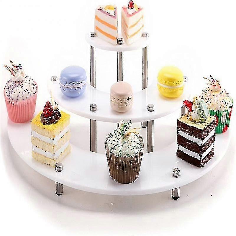 Acrilico Cake Stand Birthday Party Bakery Platter Cake Stand 3 Layer Cake Stand Durable Dessert Display Stand Accessori da cucina