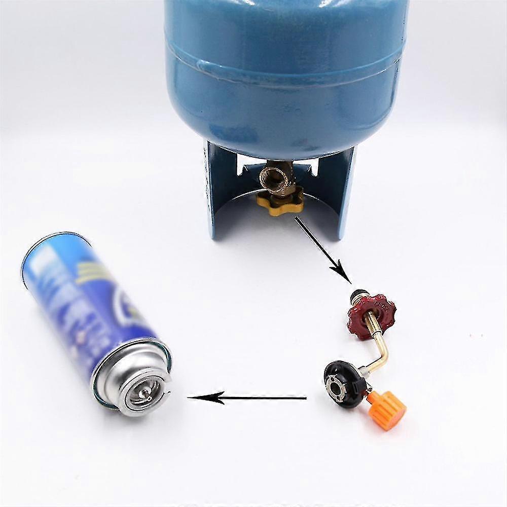Refillable Adapter Connector Valve For Gas Butane Cylinders Tank Outdoor Camping
