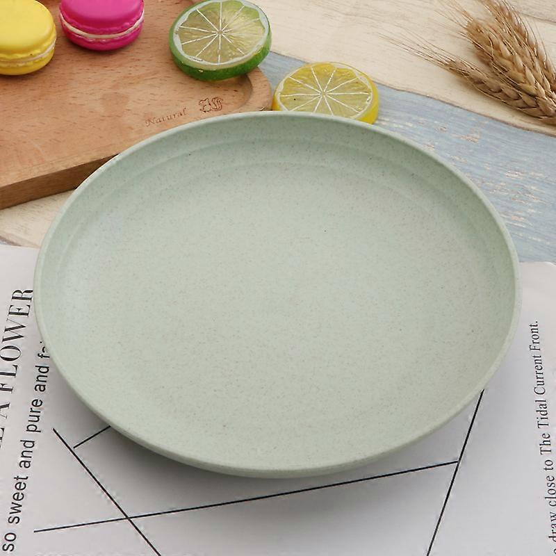 7.8 inch non-crushed wheat straw tray-reusable plate set-dishwasher and microwave safe-suitable for dinner dishes-BPA-free and environmentally friendl