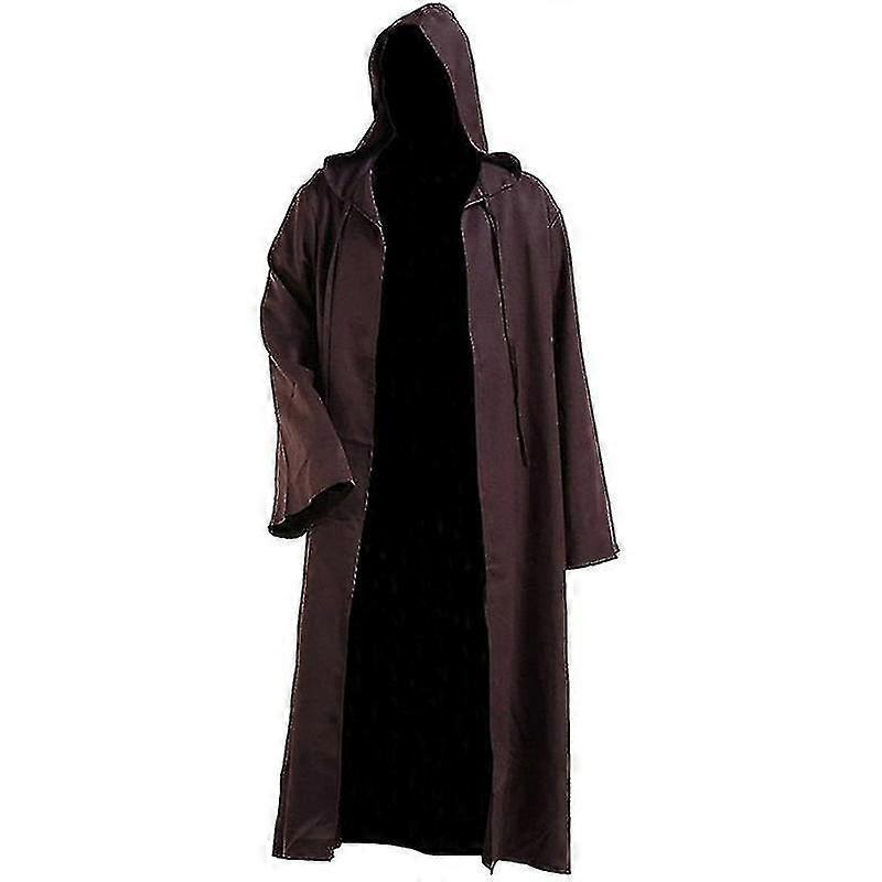 Hooded Robe Cloak Wizard Tunic Halloween Cosplay Costume For Adult
