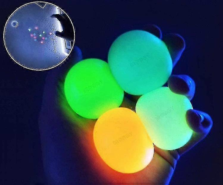 Glow In The Dark Ceiling Balls,sticky Ball 4pcs