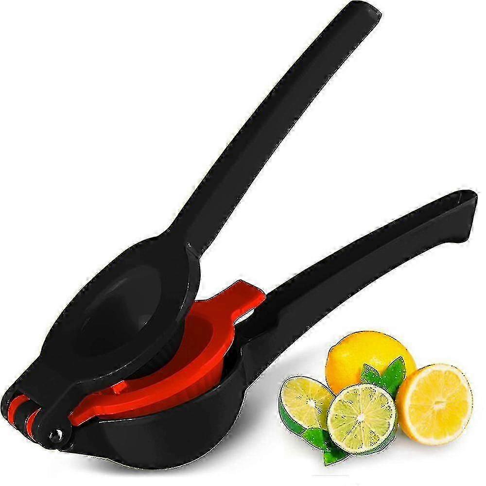 Metal 2-in-1 Lemon Lime Squeezer - Hand Juicer Lemon Squeezer - Max Extraction Manual Citrus Juicer