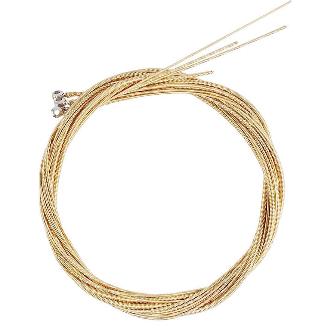4Pcs Acoustic Bass String Brass Carbon Steel Core Strings for Bass