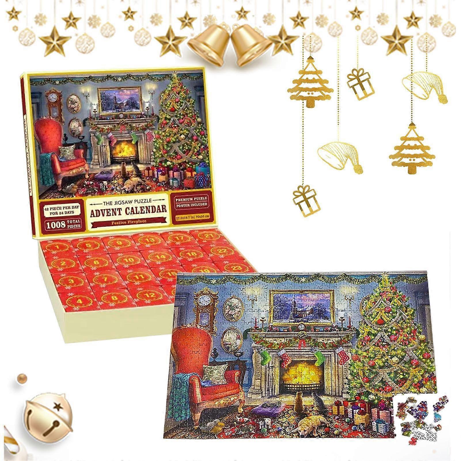 Christmas Countdown Jigsaw Puzzle Box Game for Adults and Teens