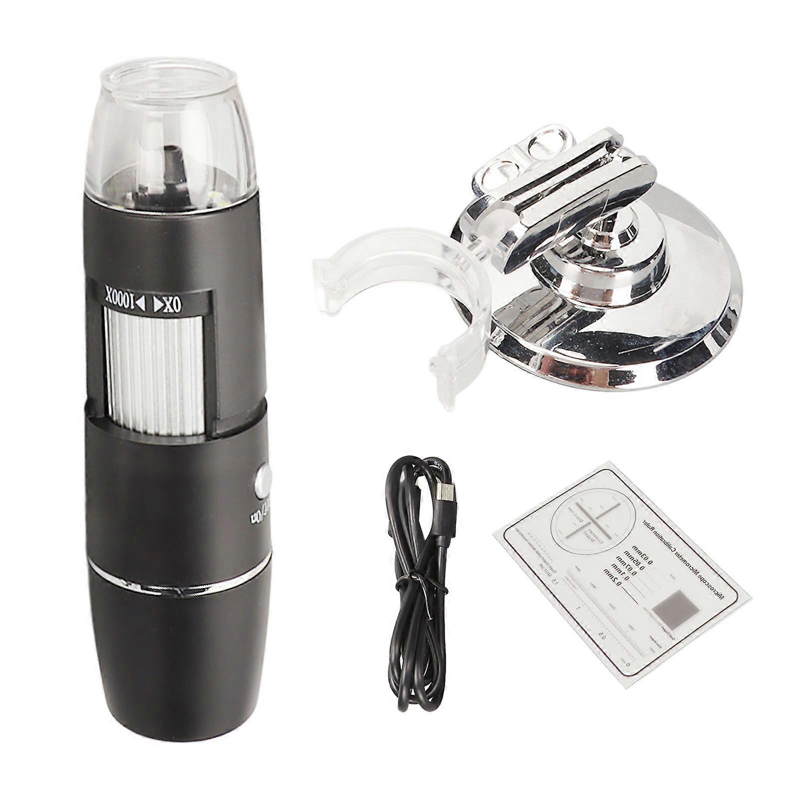 Microscope numérique sans fil 1000X HD Portable WiFi USB Microscope Caméra pour l’impression Apprentissage Observation