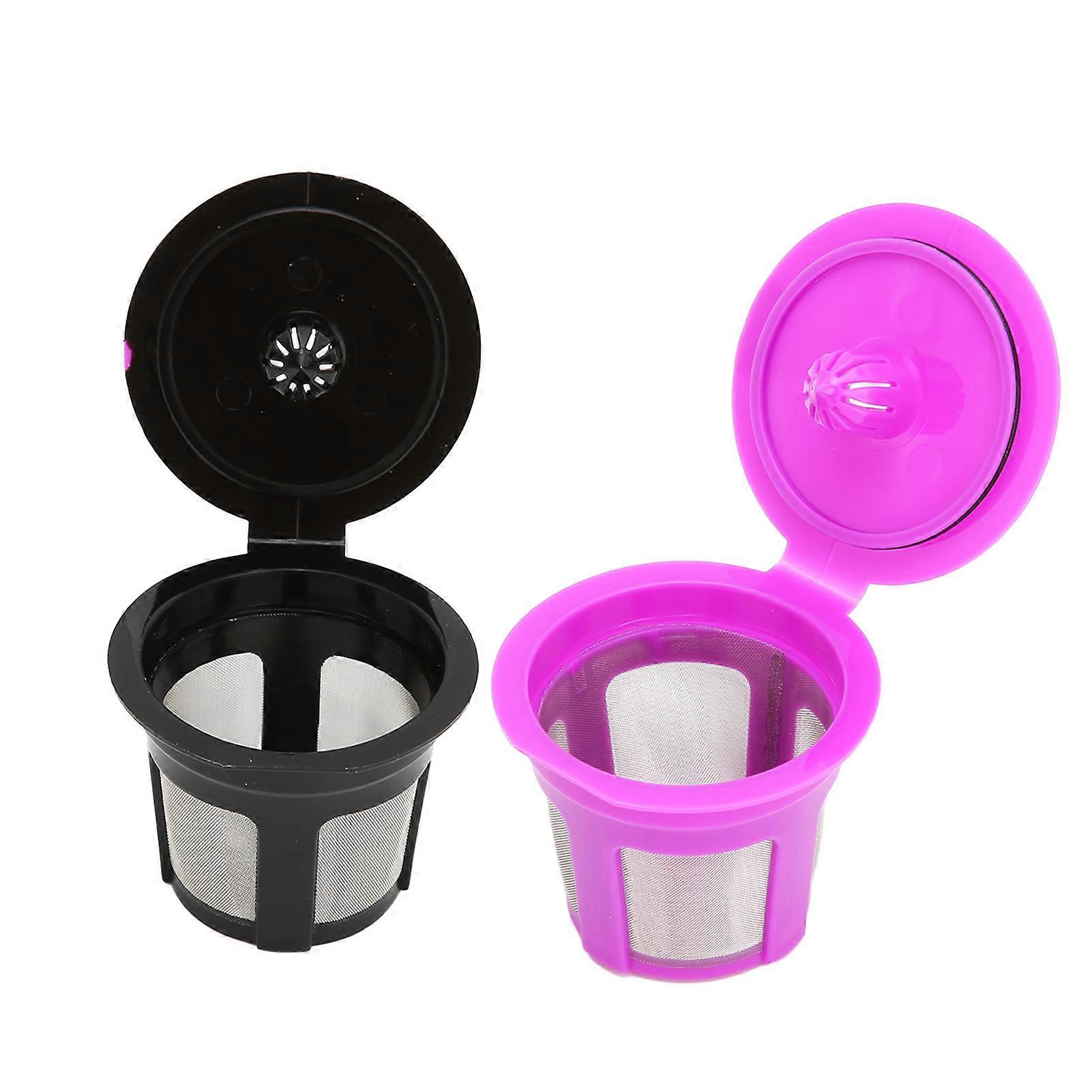 2Pcs Coffee Capsule Reusable Refillable Plastic Coffee Pod Filter for Home Kitchen Shop